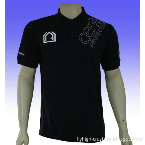 Men's Black Color Slim Type Polo T-Shirts
